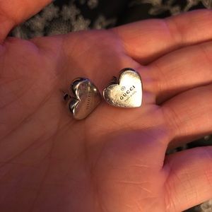 Authentic Gucci heart earrings